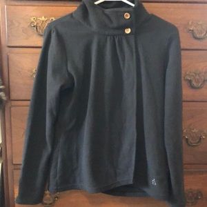 Isis fleece button neck top